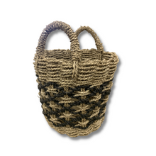 Charger l'image dans la galerie, Sac tressé beige et noir
